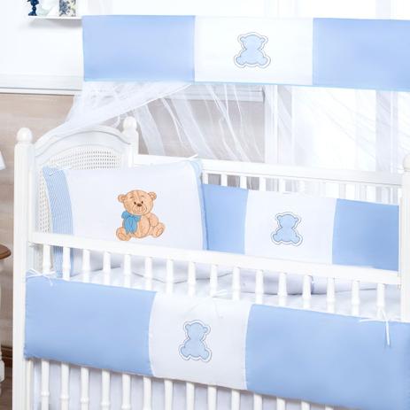 Kit Berço Urso Pool Azul Bebê Menino 10 Peças Padrão Americano / Nacional - Nicoli ferri Menor preço em Kit Berço Urso Pool Azul Bebê Menino 10 Peças Padrão Americano / Nacional - Nicoli ferri