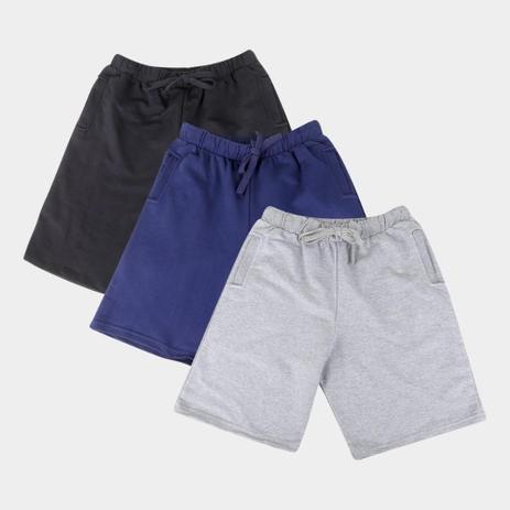 Kit Bermuda Básicos 3 Peças Masculina - Costão Fashion Style Menor preço em Kit Bermuda Básicos 3 Peças Masculina - Costão Fashion Style
