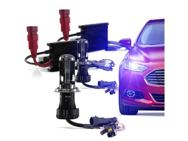 Kit Bi-Xenon Slim H4-3 8000K - Techone Menor preço em Kit Bi-Xenon Slim H4-3 8000K - Techone