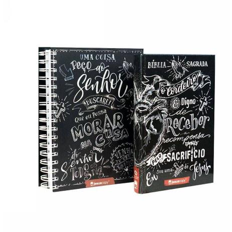 Kit Bíblia lettering + agenda lettering - Jesuscopy Menor preço em Kit Bíblia lettering + agenda lettering - Jesuscopy