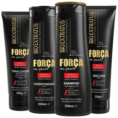 Kit Bio Extratus Força Com Pimenta Acelera Crescimento 4 Produtos - Bio extratua Menor preço em Kit Bio Extratus Força Com Pimenta Acelera Crescimento 4 Produtos - Bio extratua
