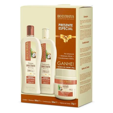 Menor preço em Kit Bio Extratus Óleo De Coco Shampoo + Condicionador 500ml + Máscara 250g