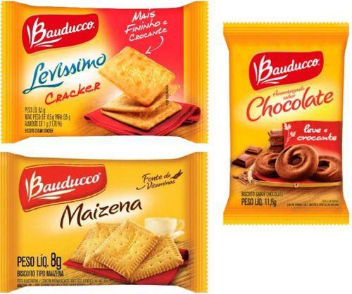 Kit Biscoito Bauducco Sache Choco+maize+ Cream Cracker 80un Menor preço em Kit Biscoito Bauducco Sache Choco+maize+ Cream Cracker 80un