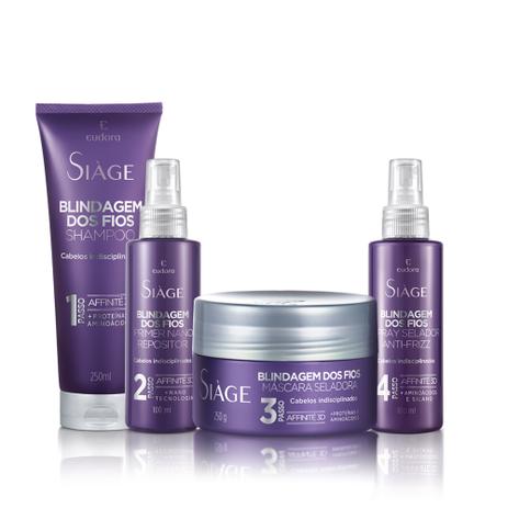 Kit Blindagem dos Fios Eudora: Shampoo + Primer + Máscara + Spray Selador Menor preço em Kit Blindagem dos Fios Eudora: Shampoo + Primer + Máscara + Spray Selador