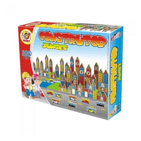 Kit blocos de madeira brinquedo pedagogico para montar brincando de engenheiro e construtor infantil - Junges Menor preço em Kit blocos de madeira brinquedo pedagogico para montar brincando de engenheiro e construtor infantil - Junges