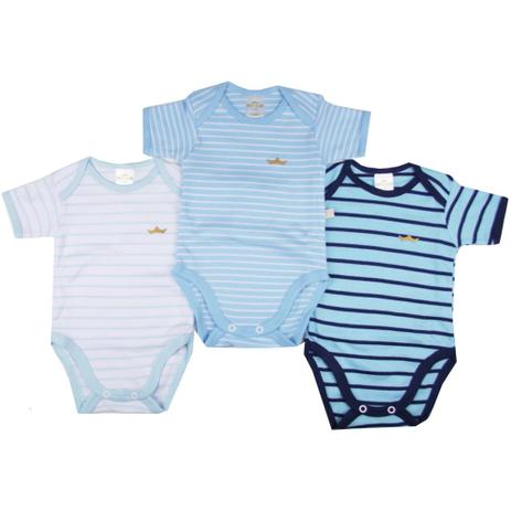 Kit Bodies Suedine Confort Menino Manga Curta Listrado - Best Club - Best club baby Menor preço em Kit Bodies Suedine Confort Menino Manga Curta Listrado - Best Club - Best club baby