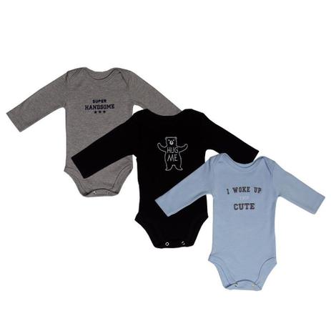Kit Body Baby 3 Peças Bordado Infantil Suedine - Up Kids Menor preço em Kit Body Baby 3 Peças Bordado Infantil Suedine - Up Kids