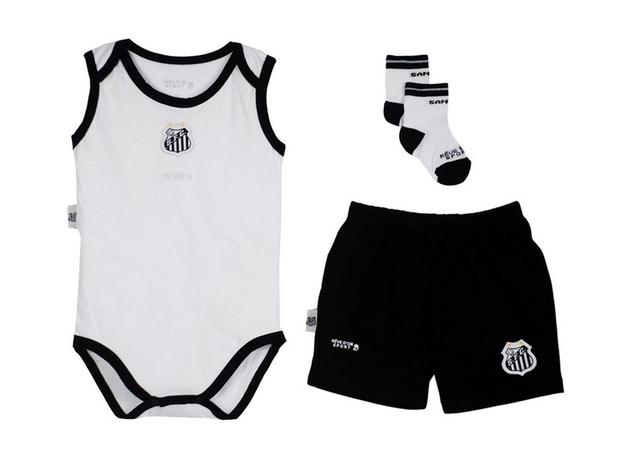 Kit Body Shorts e Meia Santos Infantil Oficial - Revedor Menor preço em Kit Body Shorts e Meia Santos Infantil Oficial - Revedor