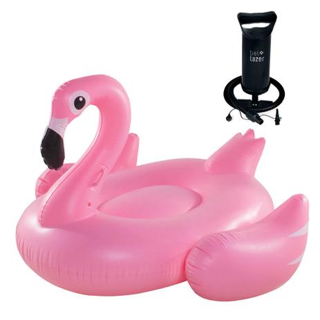 Kit Boia Inflável Gigante Adulto- Flamingo- 150700 + Bomba Manual 120200-Belfix Menor preço em Kit Boia Inflável Gigante Adulto- Flamingo- 150700 + Bomba Manual 120200-Belfix