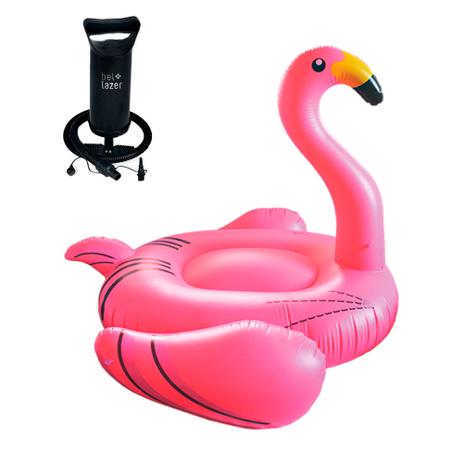 Kit Boia Inflável Gigante Flamingo- 154700 + Bomba Manual 120200- Belfix Menor preço em Kit Boia Inflável Gigante Flamingo- 154700 + Bomba Manual 120200- Belfix