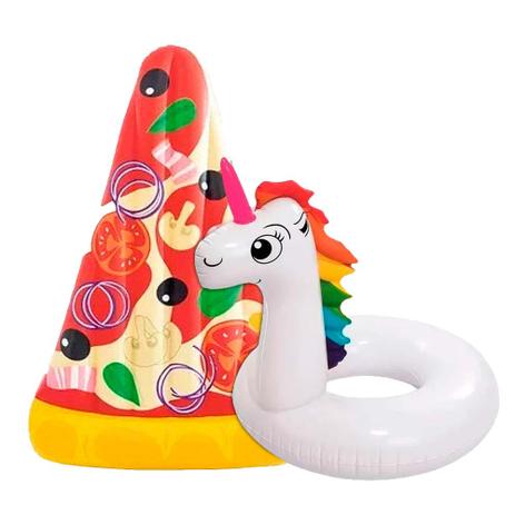 Kit Boia Pizza p Piscina- 1970 + Boia Unicórnio com Abertura- 1974- Mor é boa?