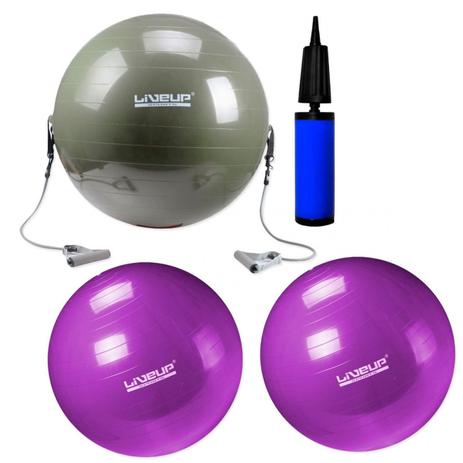 Kit Bola 65 Cm com Extensores + 2 Bolas 55 Cm + Mini Bomba de Inflar  Liveup é boa?