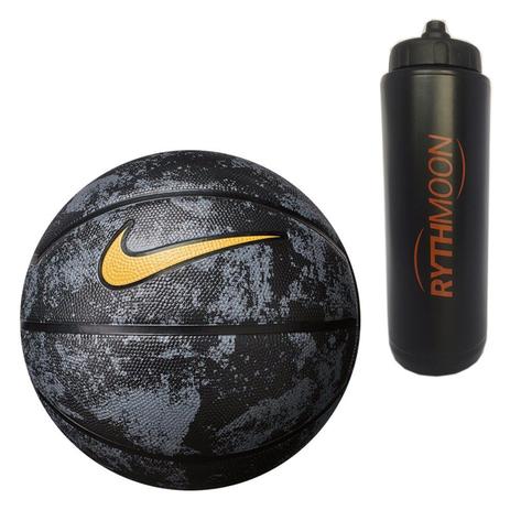 Kit Bola Basquete Nike LeBron Playground 4P Preto Metalizado/Gold + Squeeze Automático 1lt - Rythmoon Menor preço em Kit Bola Basquete Nike LeBron Playground 4P Preto Metalizado/Gold + Squeeze Automático 1lt - Rythmoon