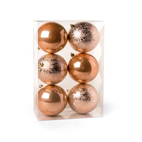 Kit Bola De Natal P/Pendurar Árvore Natal 6Pçs 8Cm Cobre - Cromus Menor preço em Kit Bola De Natal P/Pendurar Árvore Natal 6Pçs 8Cm Cobre - Cromus