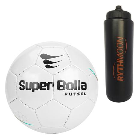 Kit Bola Futebol Top Line 2016 Futsal Super Bolla + Squeeze Automático 1lt - Rythmoon Menor preço em Kit Bola Futebol Top Line 2016 Futsal Super Bolla + Squeeze Automático 1lt - Rythmoon