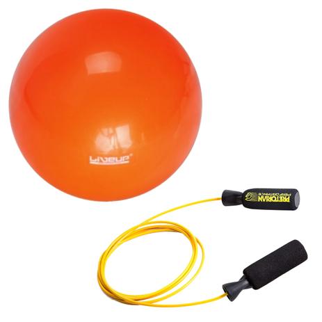 Kit Bola para Yoga Pilates 25 CM Overball LIVEUP LS3225 + Corda de Pular em Aço Amarela Pretorian é boa?