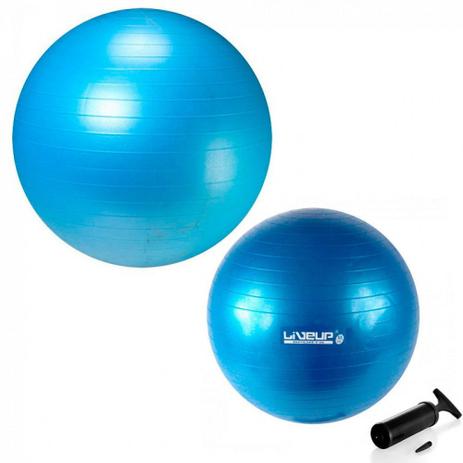 Kit Bola Suica Premium 55 Cm Azul+ Bola Suica Premium 65 Cm Azul + Mini Bomba de Inflar liveup Menor preço em Kit Bola Suica Premium 55 Cm Azul+ Bola Suica Premium 65 Cm Azul + Mini Bomba de Inflar liveup