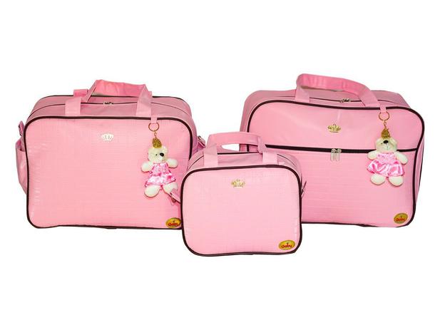 Kit Bolsa De Bebe Maternidade Gabrielly 3P Chaveiro Ursinho - Gaby mundo infantil Menor preço em Kit Bolsa De Bebe Maternidade Gabrielly 3P Chaveiro Ursinho - Gaby mundo infantil