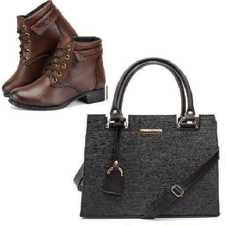 Kit Bolsa Feminina Super Confortável Moderna Mais Bota Coturno Feminina  Cano Curto Salto Baixo - NEBLLA - Coturno Feminino - Magazine Luiza