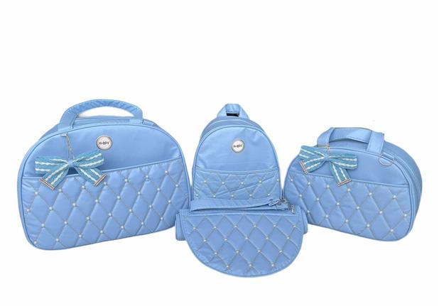 Kit Bolsa Maternidade 4 peças coleção pérola menina/menino - Kadu Baby Menor preço em Kit Bolsa Maternidade 4 peças coleção pérola menina/menino - Kadu Baby
