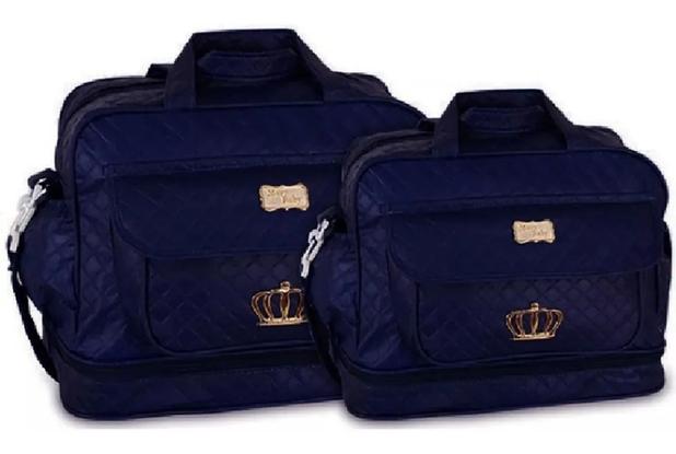 Kit Bolsa Maternidade Bebê Coroa Menina Menino Atacado Mave Azul Marinho - Mave Baby Menor preço em Kit Bolsa Maternidade Bebê Coroa Menina Menino Atacado Mave Azul Marinho - Mave Baby