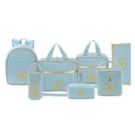 Kit Bolsa Maternidade Diamond Azul Bebê Com Mochila Creche 7 Peças + Brinde - Evundile Menor preço em Kit Bolsa Maternidade Diamond Azul Bebê Com Mochila Creche 7 Peças + Brinde - Evundile