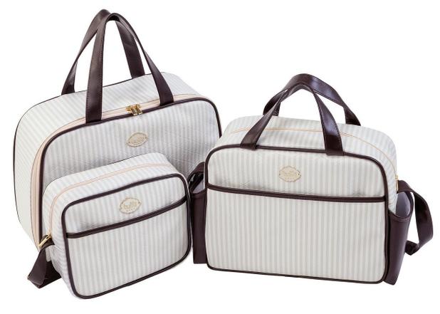Kit Bolsa Maternidade Menina Menino Bege Mala 3 Peças Saída Tutti Baby Menor preço em Kit Bolsa Maternidade Menina Menino Bege Mala 3 Peças Saída Tutti Baby