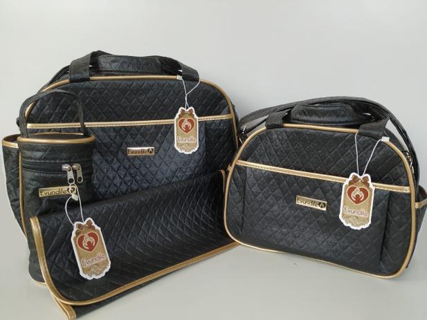 Kit Bolsa Maternidade Meu Príncipe 4 PÇ - Preto - Evundile Menor preço em Kit Bolsa Maternidade Meu Príncipe 4 PÇ - Preto - Evundile