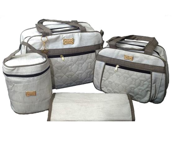 Kit Bolsa Maternidade Milão Mave 4 Peças Bege - Bolsa, Mala, Frasqueira Térmica e Trocador Menor preço em Kit Bolsa Maternidade Milão Mave 4 Peças Bege - Bolsa, Mala, Frasqueira Térmica e Trocador