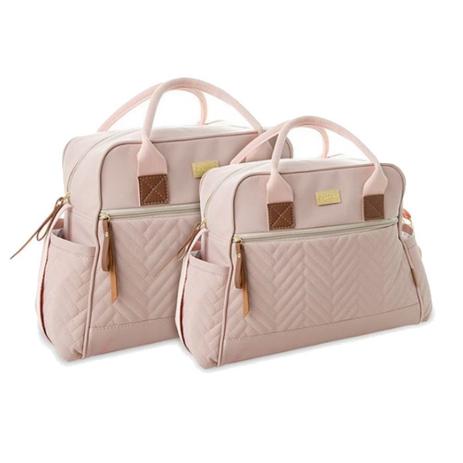 Kit Bolsa Maternidade Precious Rosê 3 peças com trocador Menor preço em Kit Bolsa Maternidade Precious Rosê 3 peças com trocador