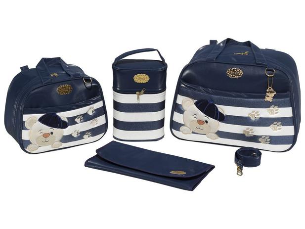 Kit Bolsa Maternidade Ursinho 4 Peças - Gaby mundo infantil Menor preço em Kit Bolsa Maternidade Ursinho 4 Peças - Gaby mundo infantil