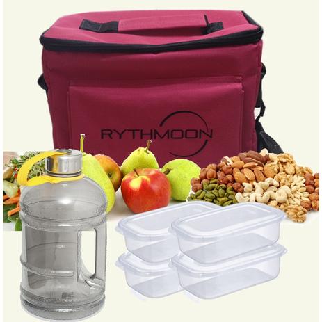 Kit Bolsa Térmica Tipo Keeppack Pink + Mini Galão Água Preto + 4 refeições Rythmoon Menor preço em Kit Bolsa Térmica Tipo Keeppack Pink + Mini Galão Água Preto + 4 refeições Rythmoon