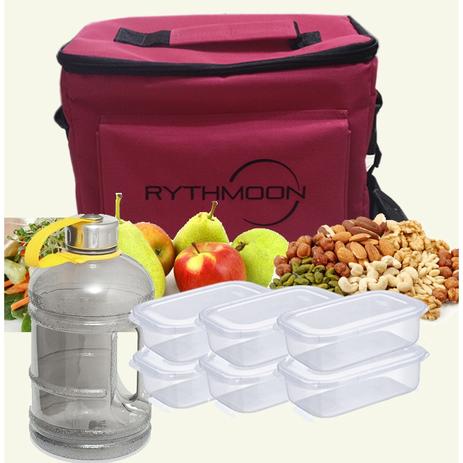 Kit Bolsa Térmica Tipo Keeppack Pink + Mini Galão Água Preto + 6 refeições Rythmoon Menor preço em Kit Bolsa Térmica Tipo Keeppack Pink + Mini Galão Água Preto + 6 refeições Rythmoon
