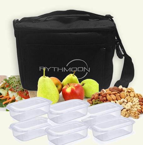 Kit Bolsa Térmica Tipo Keeppack Preta + 6 refeições Rythmoon Menor preço em Kit Bolsa Térmica Tipo Keeppack Preta + 6 refeições Rythmoon