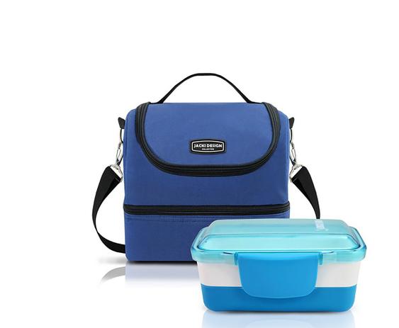 Kit Bolsa Térmica Urbano Com Pote Marmita Fitness AZUL - Jacki design Menor preço em Kit Bolsa Térmica Urbano Com Pote Marmita Fitness AZUL - Jacki design
