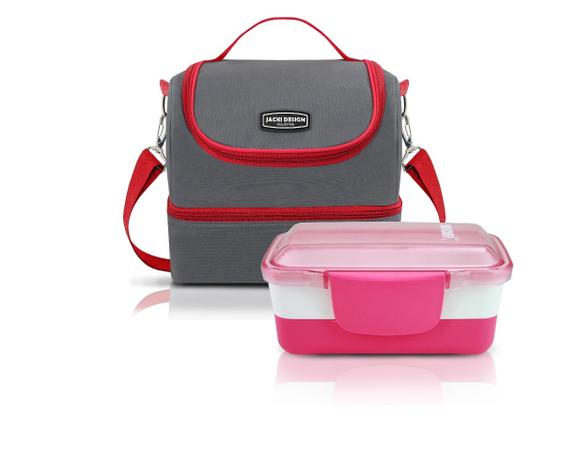 Kit Bolsa Térmica Urbano+Pote Marmita Jacki Design CINZA-RS Menor preço em Kit Bolsa Térmica Urbano+Pote Marmita Jacki Design CINZA-RS