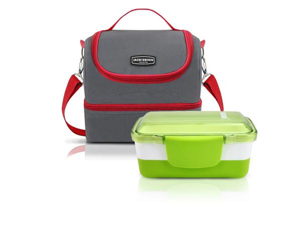 Kit Bolsa Térmica Urbano+Pote Marmita Jacki Design CINZA-VD Menor preço em Kit Bolsa Térmica Urbano+Pote Marmita Jacki Design CINZA-VD