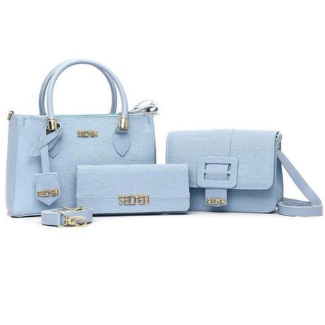 Kit Bolsa Tote Grécia + Bolsa Transversal + Carteira Casual - Selten Menor preço em Kit Bolsa Tote Grécia + Bolsa Transversal + Carteira Casual - Selten