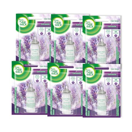Kit Bom Ar Air Wick Click Spray Lavanda Refil L3P2 6 Unidades - Finish Menor preço em Kit Bom Ar Air Wick Click Spray Lavanda Refil L3P2 6 Unidades - Finish