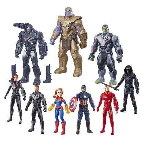 Kit Bonecos Vingadores com 9 Personagens - Vingadores Ultimato - Avengers Endgame - Hasbro Menor preço em Kit Bonecos Vingadores com 9 Personagens - Vingadores Ultimato - Avengers Endgame - Hasbro