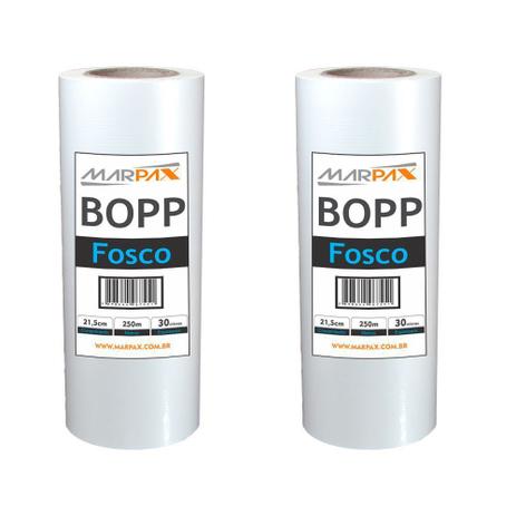 Kit BOPP Fosco para laminação Bobina A4 21,5cmx250m 2un - Marpax Menor preço em Kit BOPP Fosco para laminação Bobina A4 21,5cmx250m 2un - Marpax