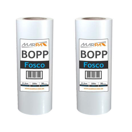 Kit BOPP Fosco para laminação Bobina A4 21,5cmx350m 2un - Marpax Menor preço em Kit BOPP Fosco para laminação Bobina A4 21,5cmx350m 2un - Marpax