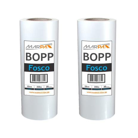 Kit BOPP Fosco para laminação Bobina A4 23cmx250m Marpax 2un Menor preço em Kit BOPP Fosco para laminação Bobina A4 23cmx250m Marpax 2un