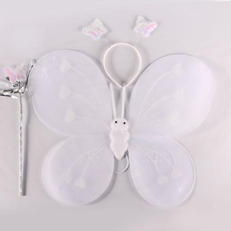 Kit Borboleta - Asas Tiara e Varinha Branco - Aluá festas Menor preço em Kit Borboleta - Asas Tiara e Varinha Branco - Aluá festas