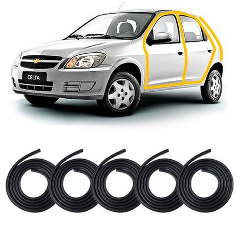 Kit Borrachas de Vedação das 4 Portas e Porta Malas Celta Corsa Prisma - Komandant parts Menor preço em Kit Borrachas de Vedação das 4 Portas e Porta Malas Celta Corsa Prisma - Komandant parts