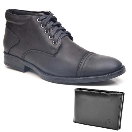 Kit Bota Masculina Casual Em Couro Life21 e Carteira Menor preço em Kit Bota Masculina Casual Em Couro Life21 e Carteira
