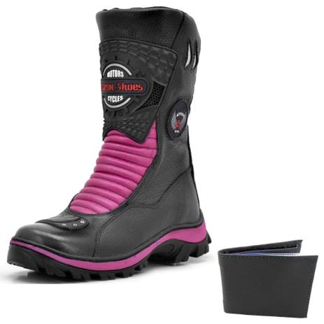bota moto feminina