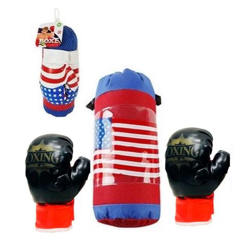 Kit Boxe Infantil Saco De Pancadas Grande 40Cm E Luva De Boxe Muay Thai Usa Criança - MAKEDA Menor preço em Kit Boxe Infantil Saco De Pancadas Grande 40Cm E Luva De Boxe Muay Thai Usa Criança - MAKEDA