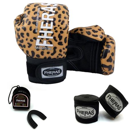 Kit Boxe Muay Thai - Luva Bandagem Bucal - Top Onça - Fheras é boa?
