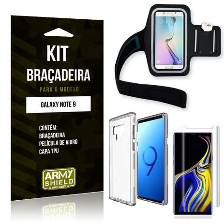 Kit Braçadeira Samsung Galaxy Note 9 Braçadeira + Capa + Película de Vidro - Armyshield Menor preço em Kit Braçadeira Samsung Galaxy Note 9 Braçadeira + Capa + Película de Vidro - Armyshield